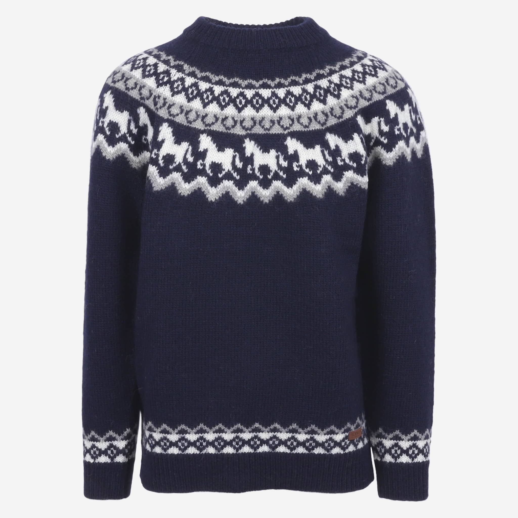 Sleipnir Pferd Muster Wollpullover 